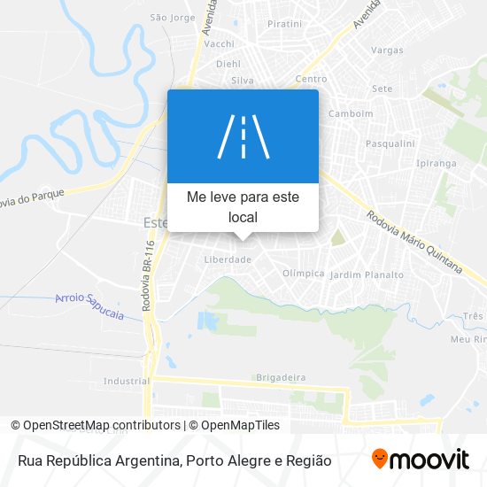 Rua República Argentina mapa