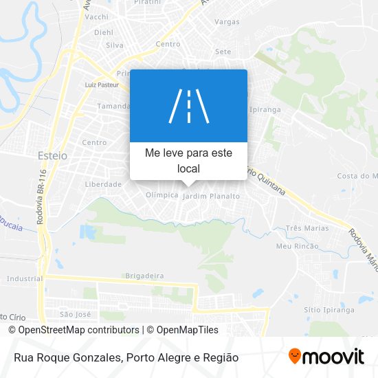 Rua Roque Gonzales mapa