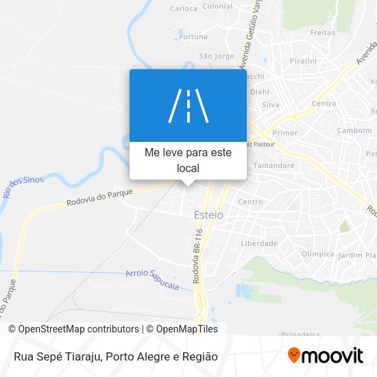 Rua Sepé Tiaraju mapa