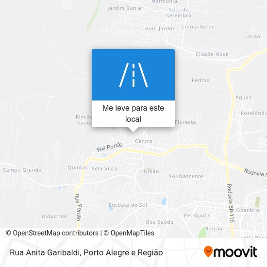 Rua Anita Garibaldi mapa