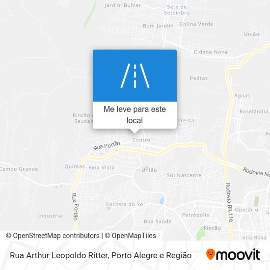 Rua Arthur Leopoldo Ritter mapa
