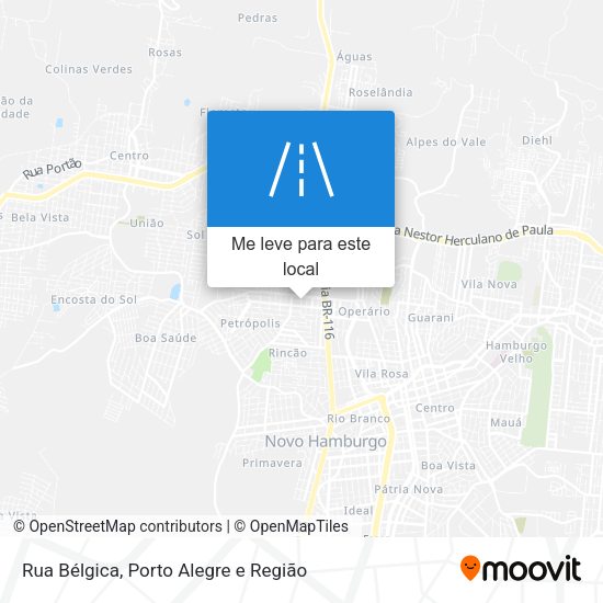 Rua Bélgica mapa