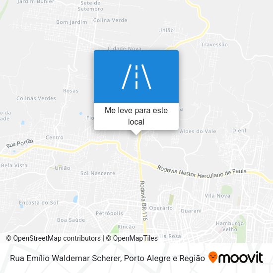 Rua Emílio Waldemar Scherer mapa