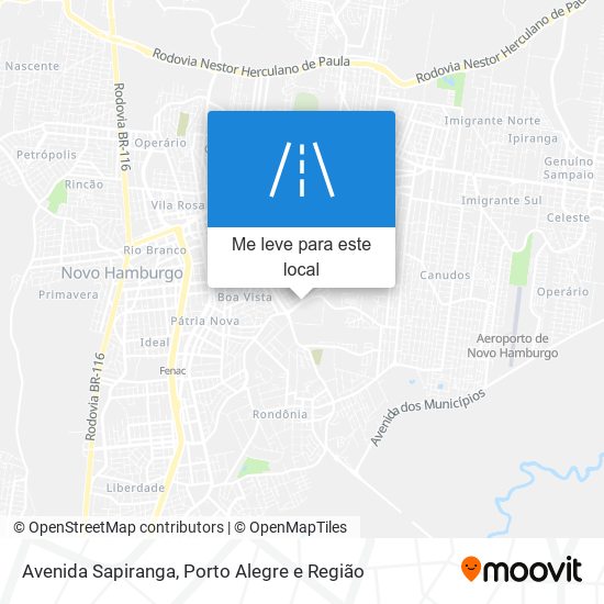 Avenida Sapiranga mapa