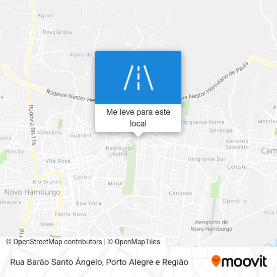 Rua Barão Santo Ângelo mapa