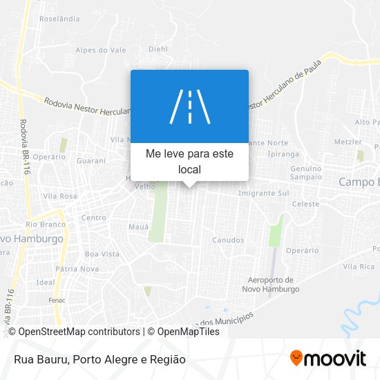 Rua Bauru mapa