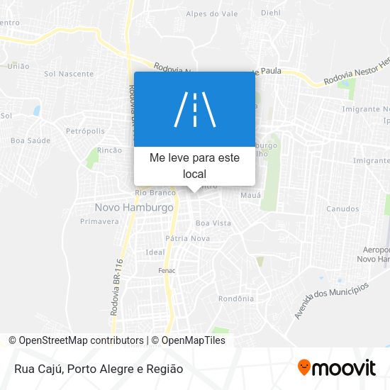 Rua Cajú mapa