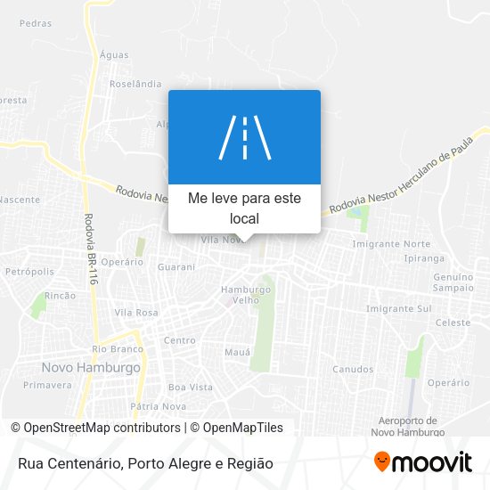 Rua Centenário mapa