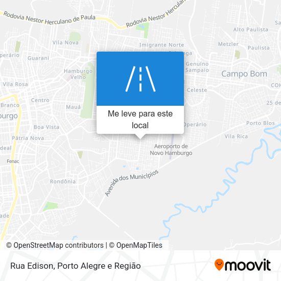 Rua Edison mapa