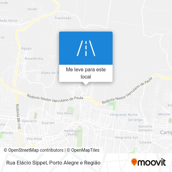 Rua Elácio Sippel mapa