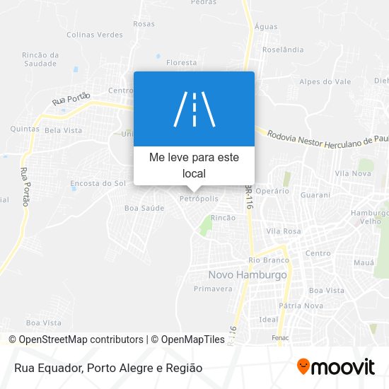 Rua Equador mapa