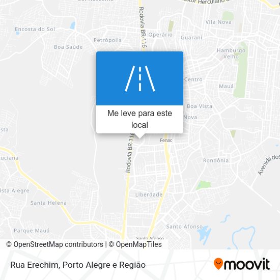 Rua Erechim mapa