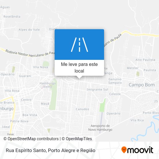 Rua Espírito Santo mapa