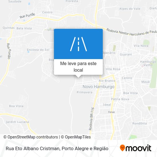Rua Eto Albano Cristman mapa