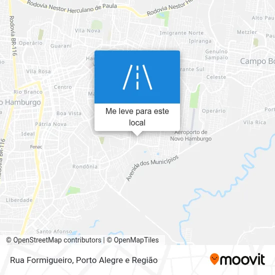 Rua Formigueiro mapa