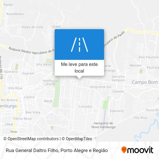 Rua General Daltro Filho mapa