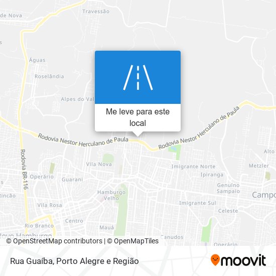 Rua Guaíba mapa