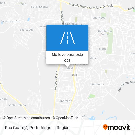 Rua Guarujá mapa