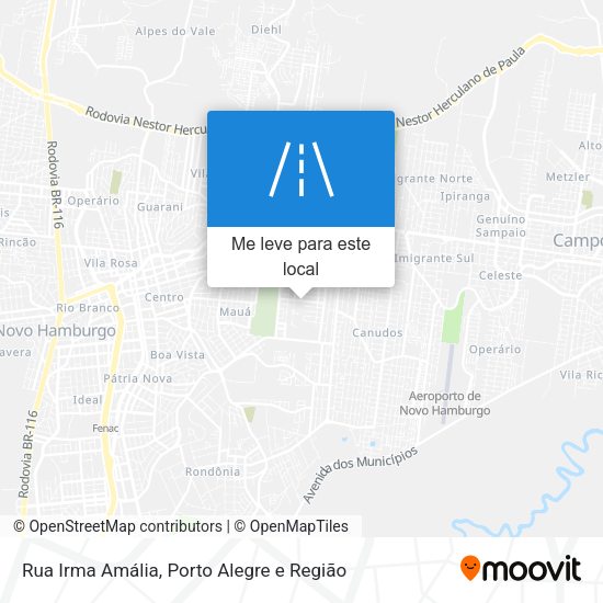 Rua Irma Amália mapa