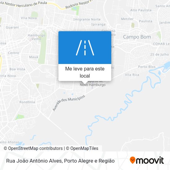 Rua João Antônio Alves mapa