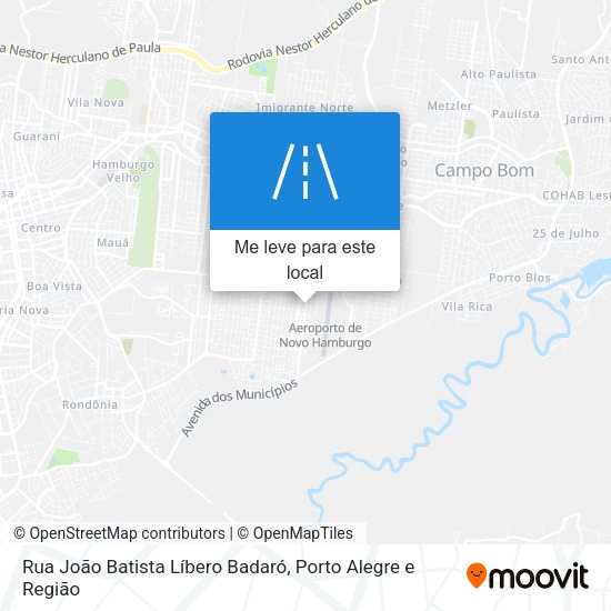 Rua João Batista Líbero Badaró mapa