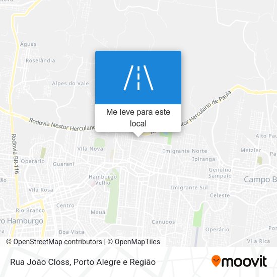 Rua João Closs mapa