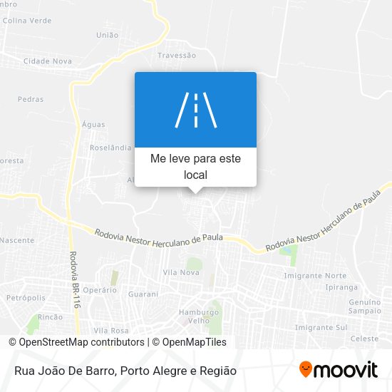 Rua João De Barro mapa