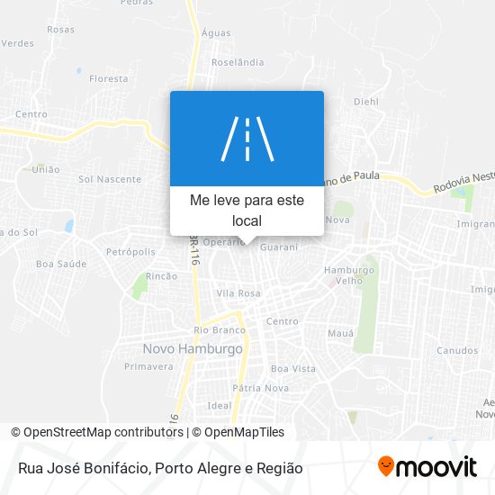 Rua José Bonifácio mapa