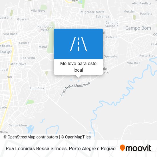 Rua Leônidas Bessa Simões mapa