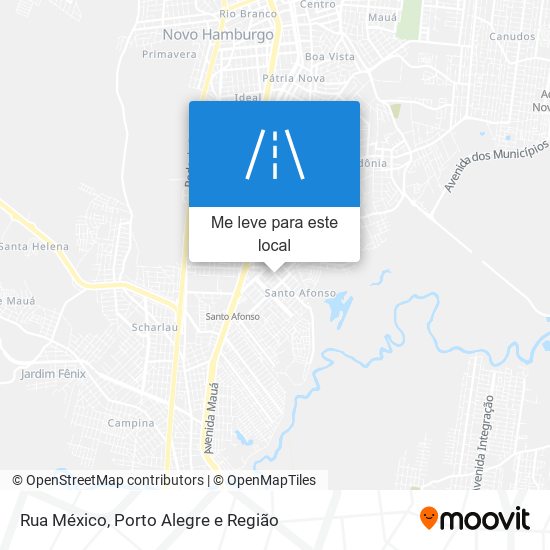 Rua México mapa