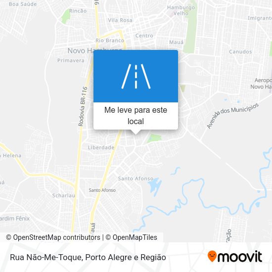 Rua Não-Me-Toque mapa