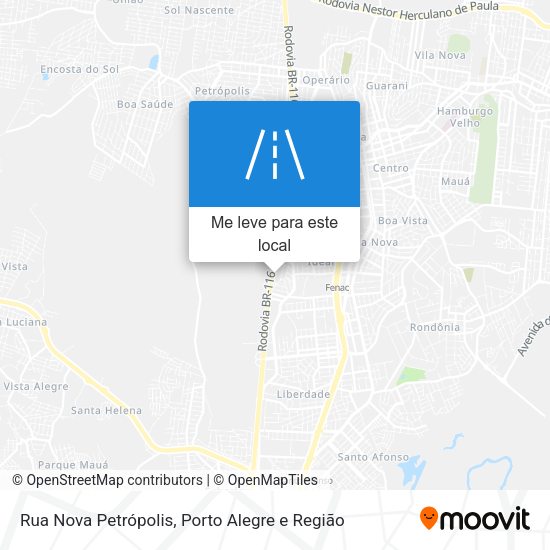 Rua Nova Petrópolis mapa