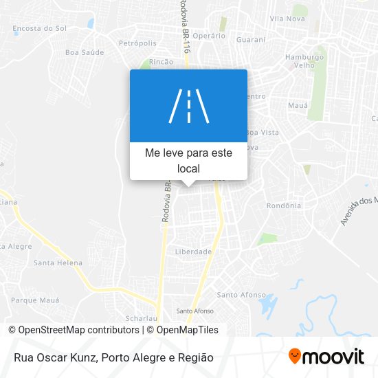Rua Oscar Kunz mapa