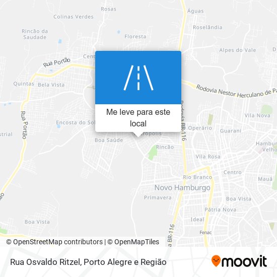 Rua Osvaldo Ritzel mapa