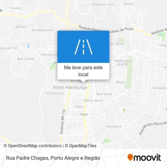 Rua Padre Chagas mapa