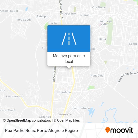 Rua Padre Reus mapa