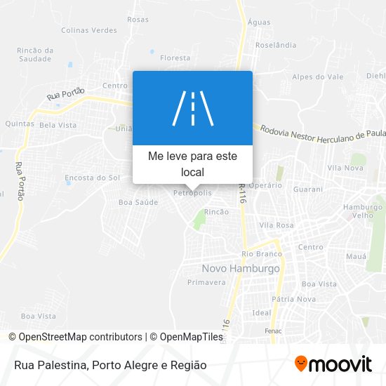 Rua Palestina mapa
