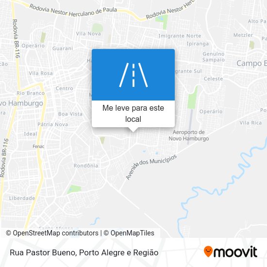 Rua Pastor Bueno mapa