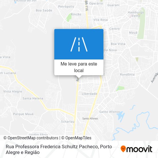 Rua Professora Frederica Schultz Pacheco mapa
