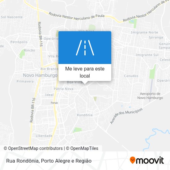 Rua Rondônia mapa