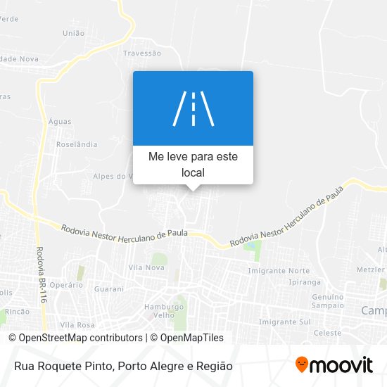 Rua Roquete Pinto mapa