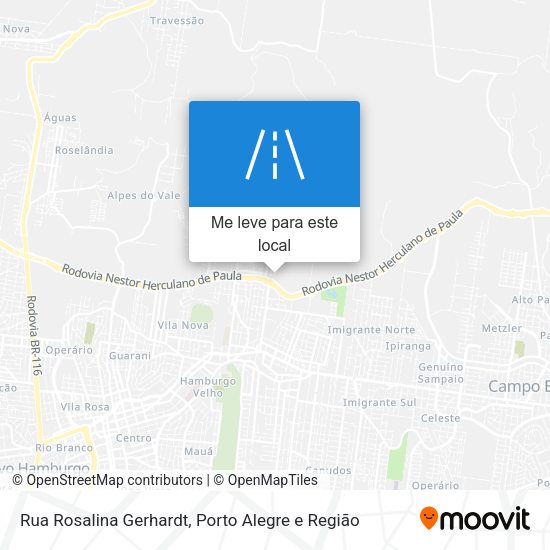 Rua Rosalina Gerhardt mapa