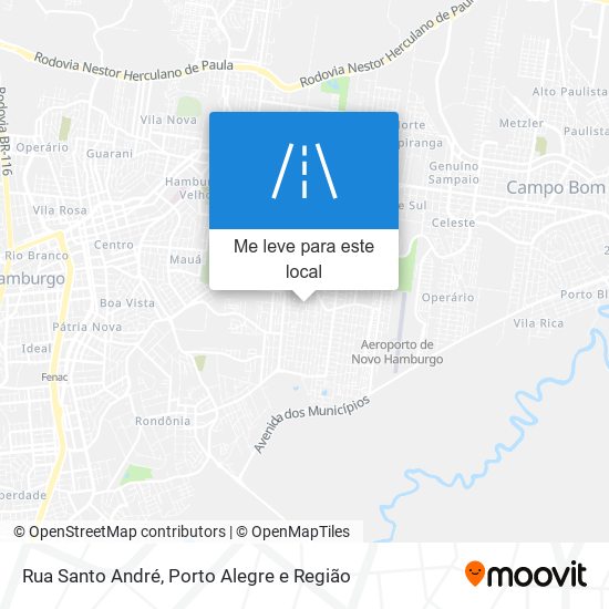 Rua Santo André mapa