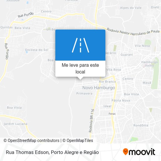Rua Thomas Edson mapa