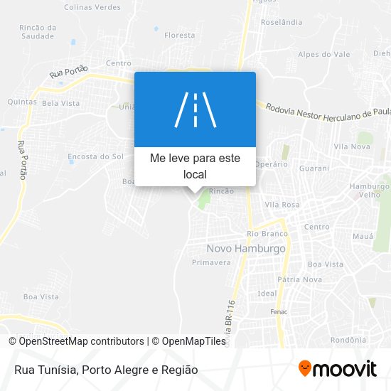 Rua Tunísia mapa