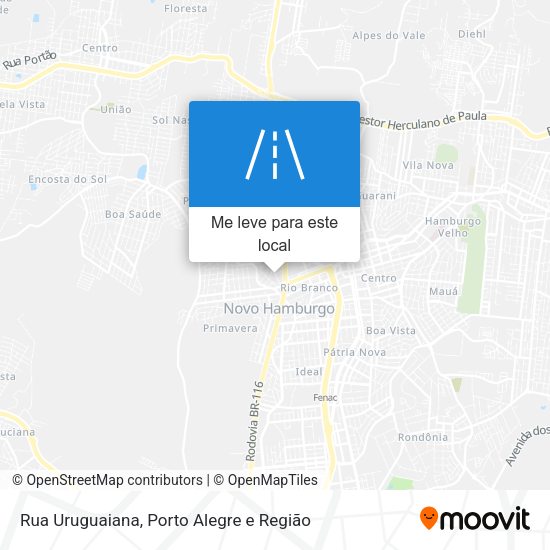 Rua Uruguaiana mapa