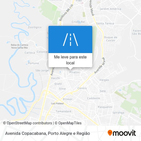 Avenida Copacabana mapa
