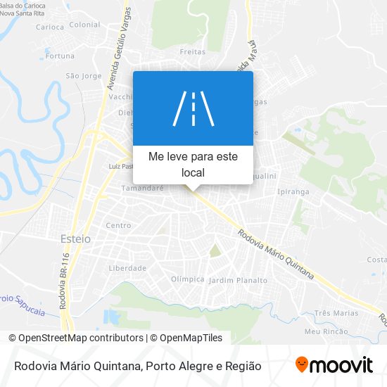 Rodovia Mário Quintana mapa