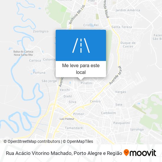 Rua Acácio Vitorino Machado mapa