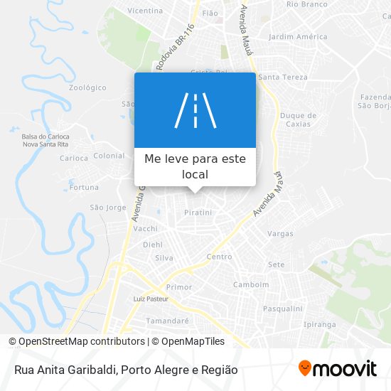 Rua Anita Garibaldi mapa